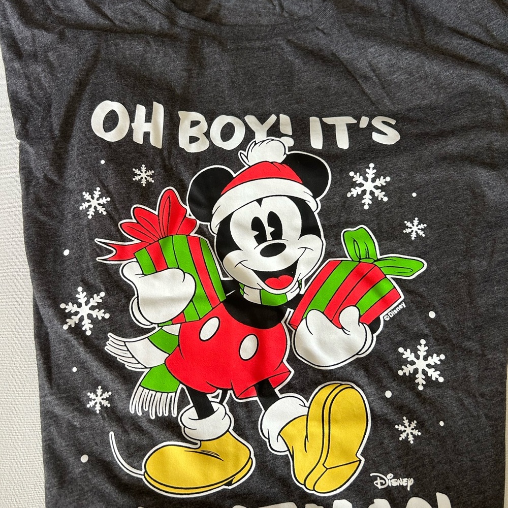 Disney Festive Mickey Mouse Gray T-Shirt
